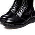 Solovair 11 Eye Astronaut Boot in Black Hi-Shine - Getoutside Shoes