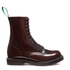 Solovair 11 Eye Derby Boot in Burgundy Rub-off - Getoutside Shoes