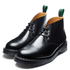 Solovair 3 Eye Chukka Boot in Black Hi - Shine - Getoutside Shoes