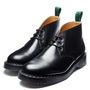 Solovair 3 Eye Chukka Boot in Black Hi - Shine - Getoutside Shoes