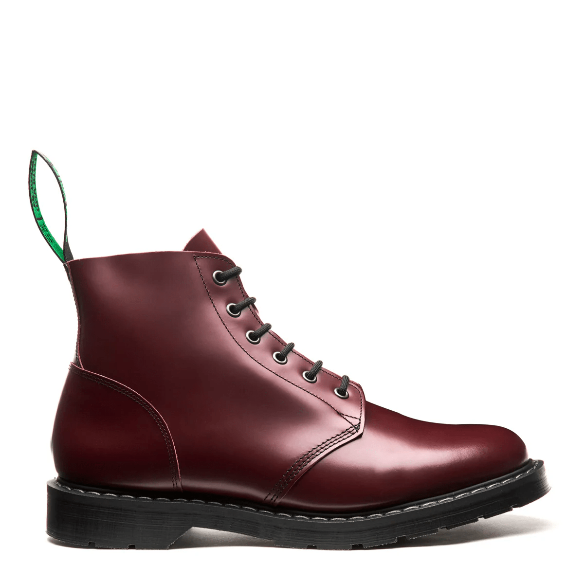 Solovair 6 Eye Astronaut Boot in Oxblood Hi-Shine - Getoutside Shoes