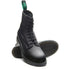 Solovair 8 Eye Derby Boot in Black Greasy Grain - Getoutside Shoes