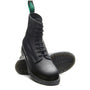 Solovair 8 Eye Derby Boot in Black Greasy Grain - Getoutside Shoes