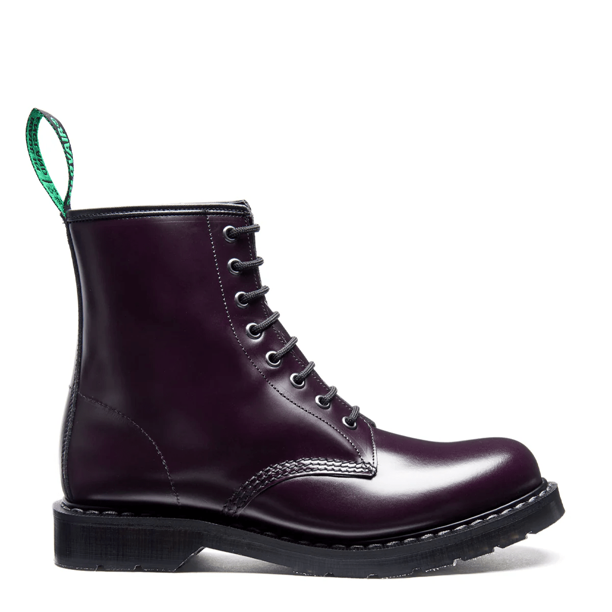 Solovair 8 Eye Derby Boot in Purple Hi-Shine - Getoutside Shoes