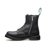 Solovair 8 Eye Zip Derby Boot in Black Greasy - Getoutside Shoes
