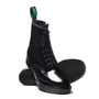 Solovair 8 Eye Zip Derby Boot in Black Hi - Shine - Getoutside Shoes