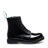 Solovair 8 Eye Zip Derby Boot in Black Hi - Shine - Getoutside Shoes