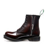 Solovair 8 Eye Zip Derby Boot in Burgundy Rub - Off - Getoutside Shoes