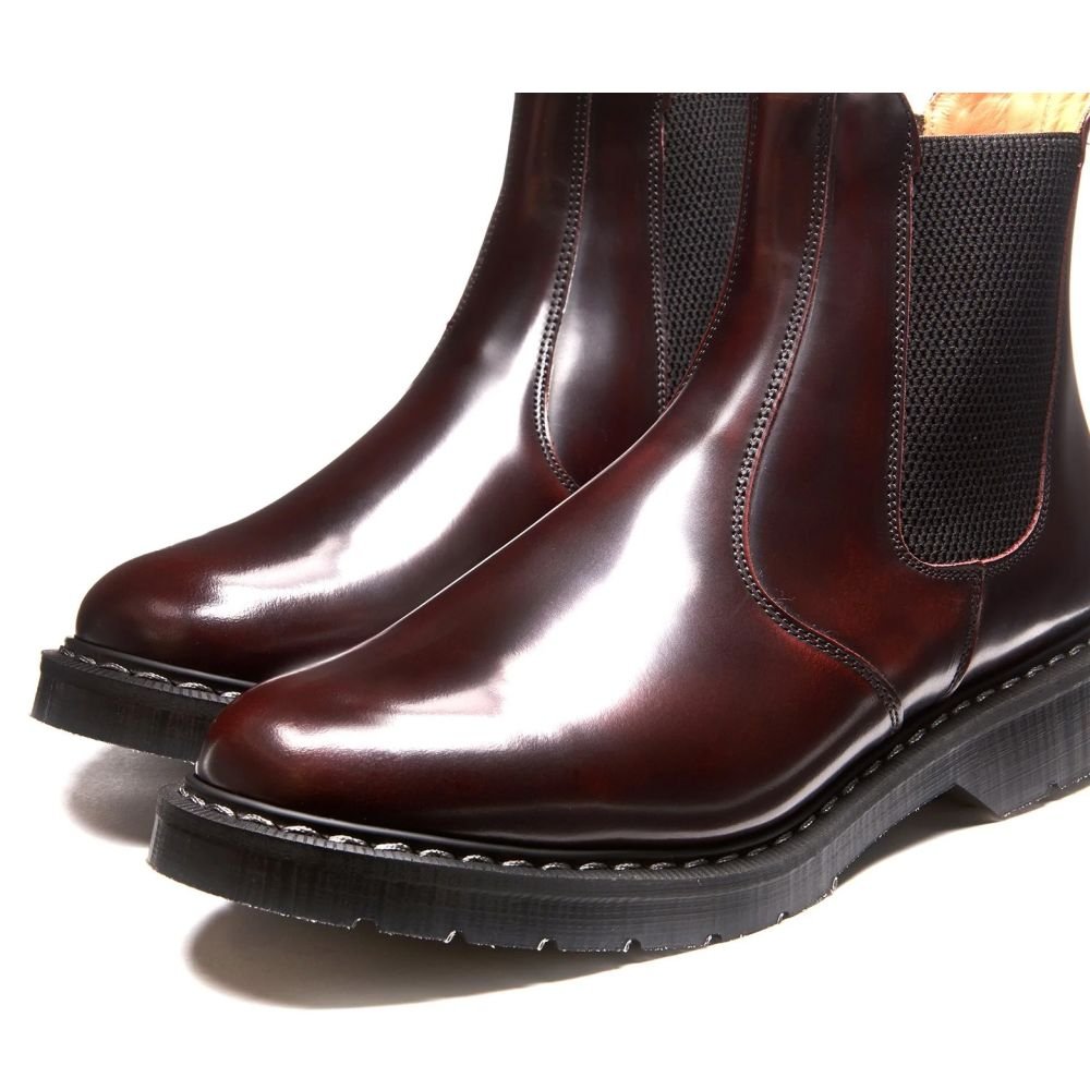 Solovair Dealer Boot in Burgundy Rub-Off - Getoutside Shoes