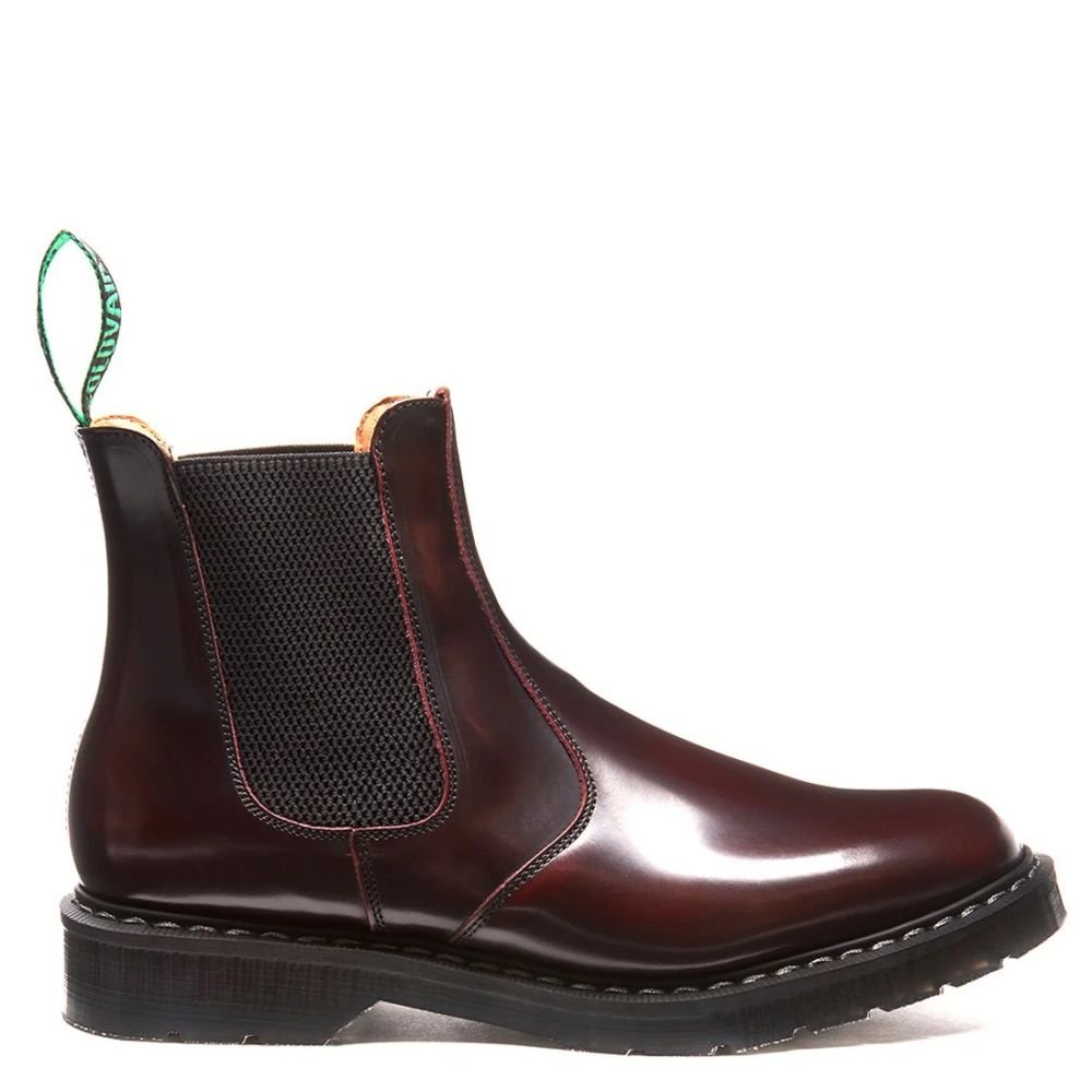 Solovair Dealer Boot in Burgundy Rub-Off - Getoutside Shoes