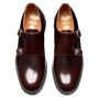 Solovair Double Buckle Monk in Burgundy Rub - Off - Getoutside Shoes