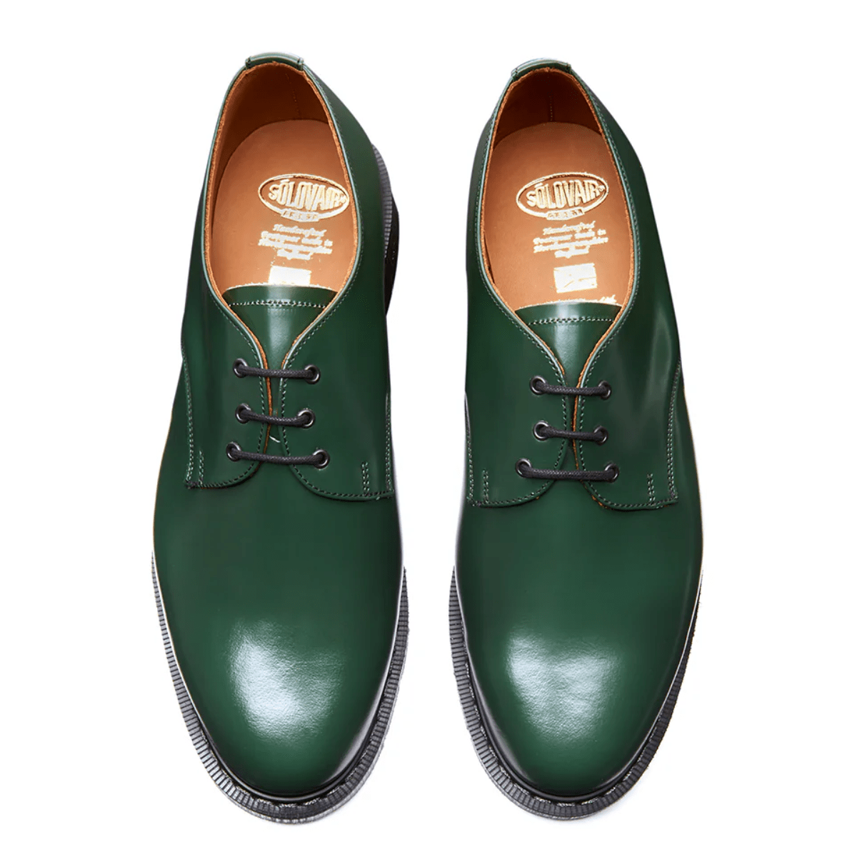 Solovair Gibson Shoe in Green Hi-Shine - Getoutside Shoes