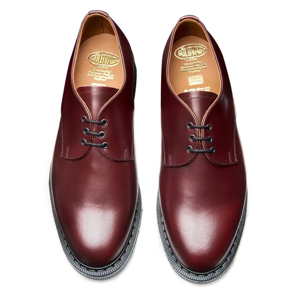 Solovair Gibson Shoe in Oxblood Hi-Shine - Getoutside Shoes