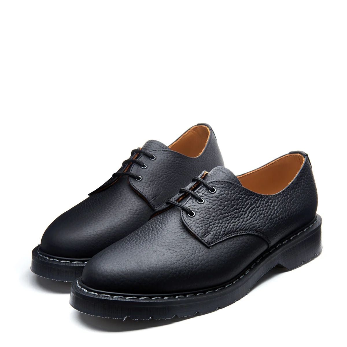 Solovair Grain Gibson in Black Greasy - Getoutside Shoes