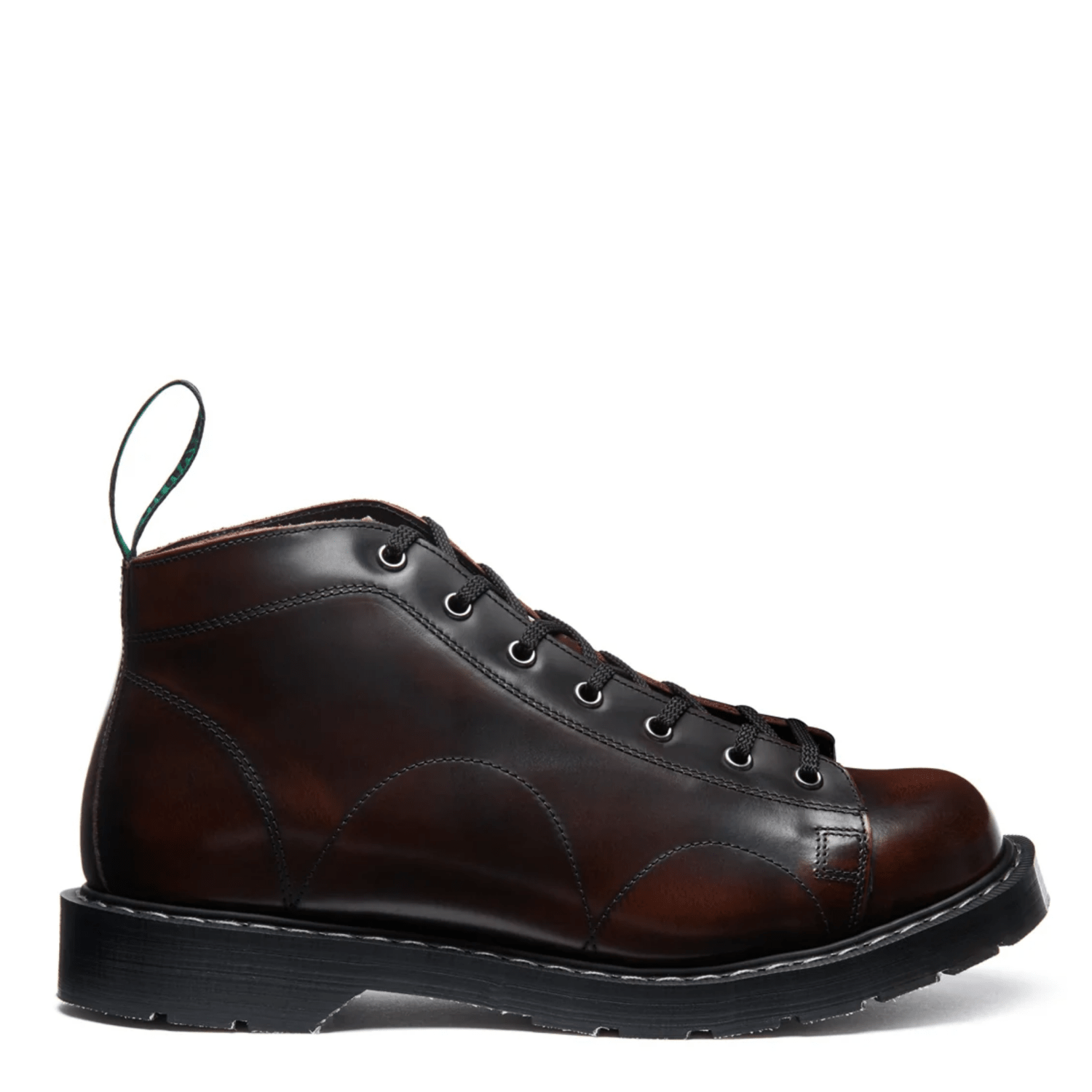 Solovair Monkey Boot in Burgundy Rub-off - Getoutside Shoes