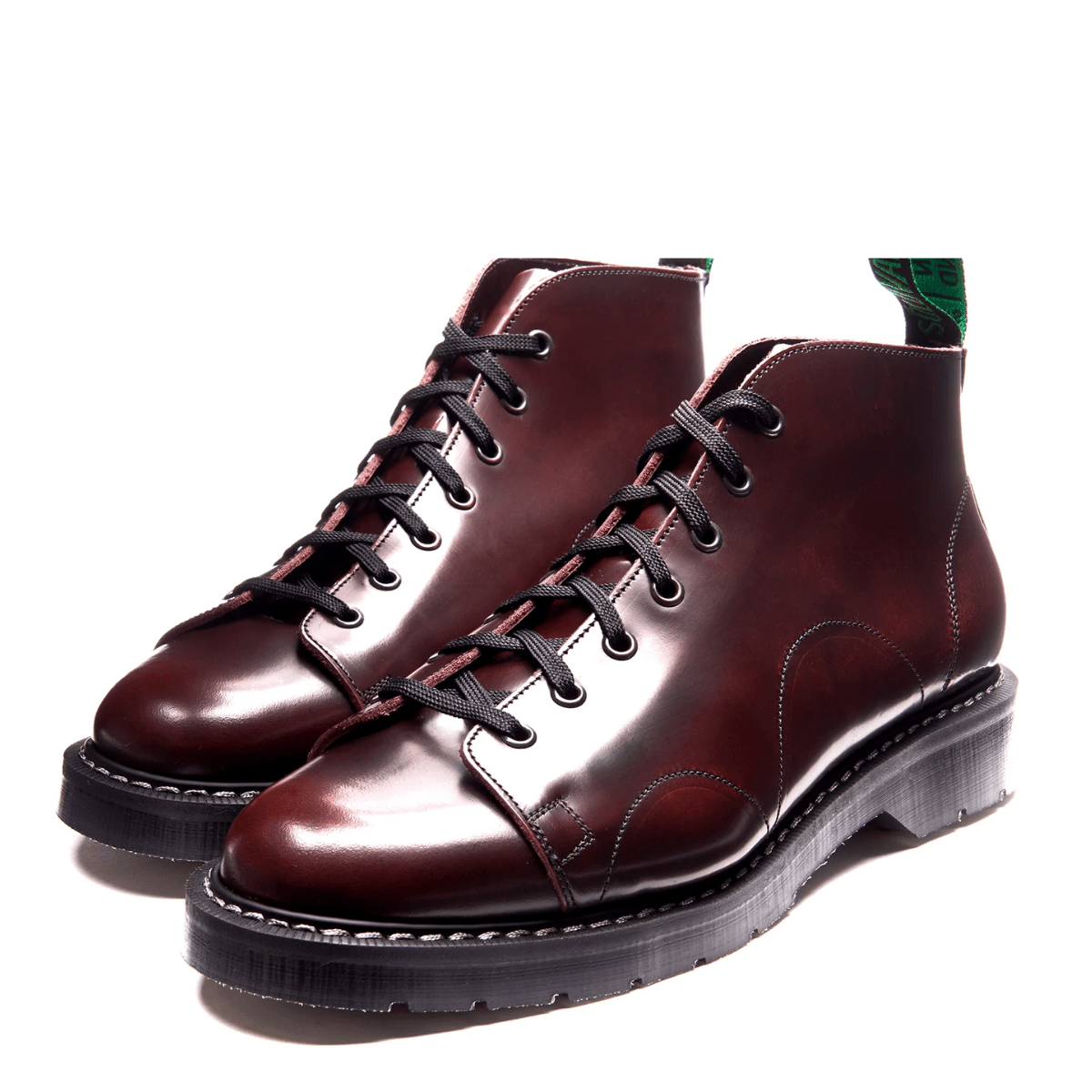 Solovair Monkey Boot in Burgundy Rub-off - Getoutside Shoes