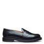 Solovair Penny Loafer in Black Hi-Shine - Getoutside Shoes