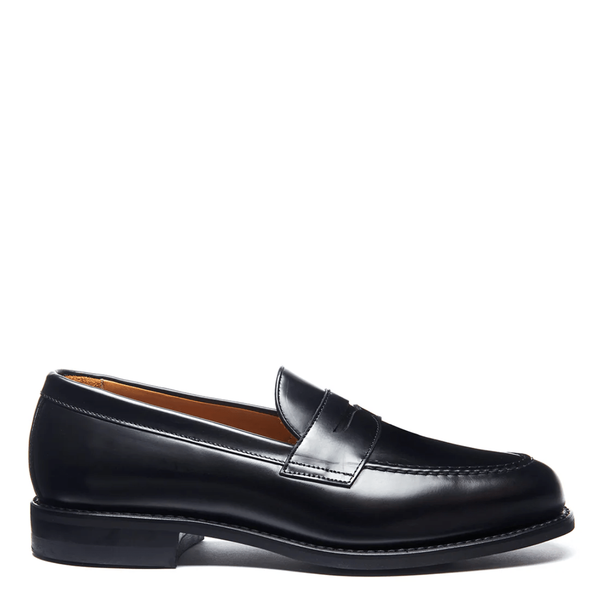 Solovair Penny Loafer in Black Hi Shine (NPS essential) - Getoutside Shoes