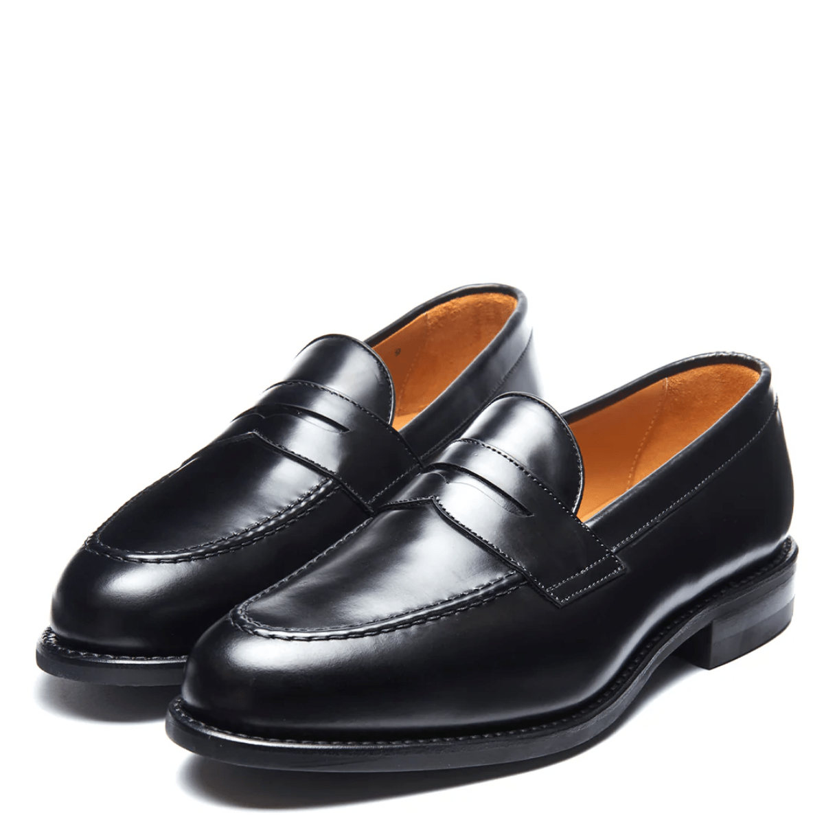 Solovair Penny Loafer in Black Hi Shine (NPS essential) - Getoutside Shoes
