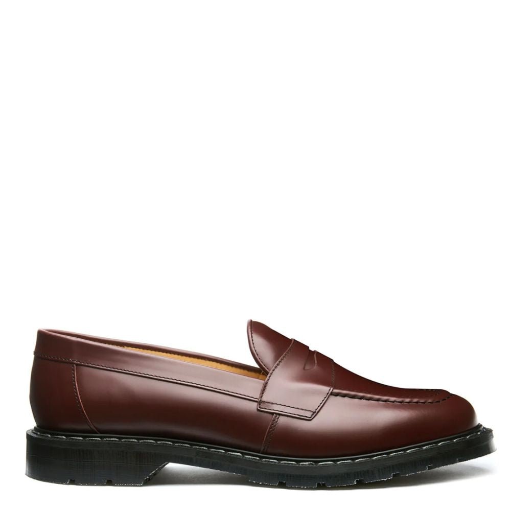Solovair Penny Loafer in Oxblood Hi-Shine - Getoutside Shoes