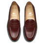 Solovair Penny Loafer in Oxblood Hi-Shine - Getoutside Shoes