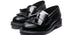 Solovair Tassel Loafer in Black Hi-Shine - Getoutside Shoes