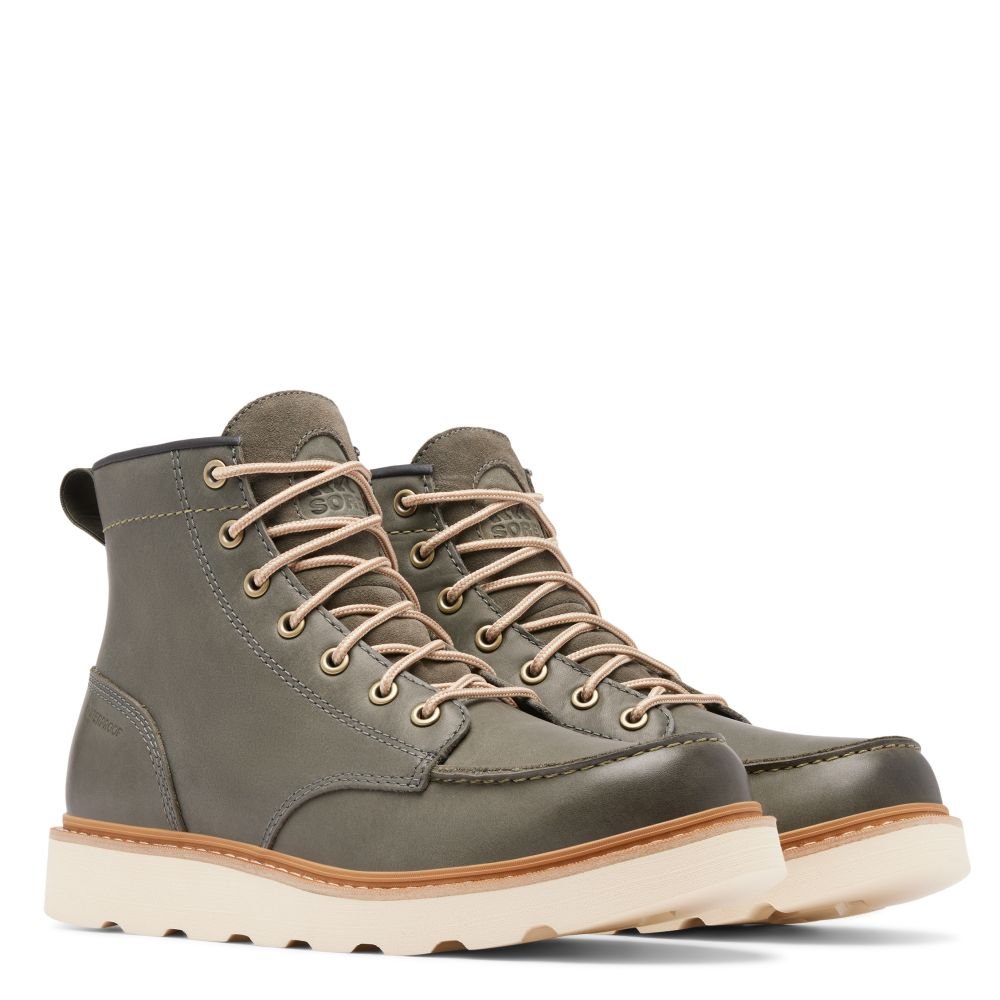 Sorel Men's Slabtown 62' Moc Waterproof Boot in Alpine Tundra/Tawny Buff - Getoutside Shoes