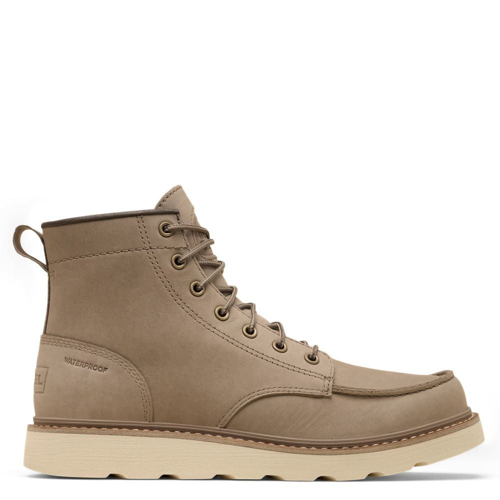Sorel Men's Slabtown 62' Moc Waterproof Boot in Khaki II/Bleached Ceramic - Getoutside Shoes