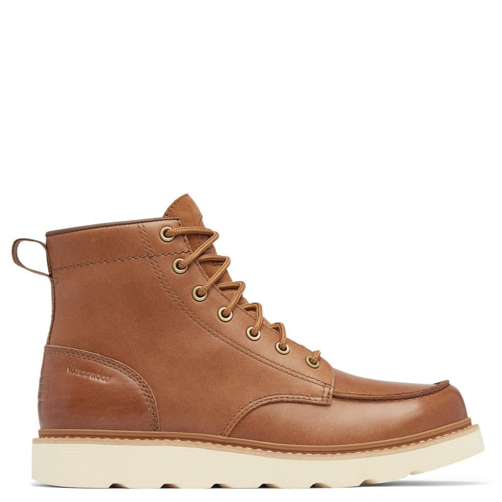 Sorel Men's Slabtown 62' Moc Waterproof Boot in Velvet Tan/Tobacco - Getoutside Shoes