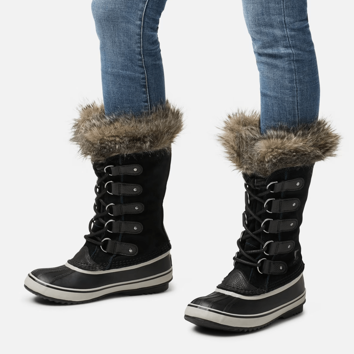 Sorel Women's Joan of Arctic Waterproof Boot in Black/Quarry - Getoutside Shoes