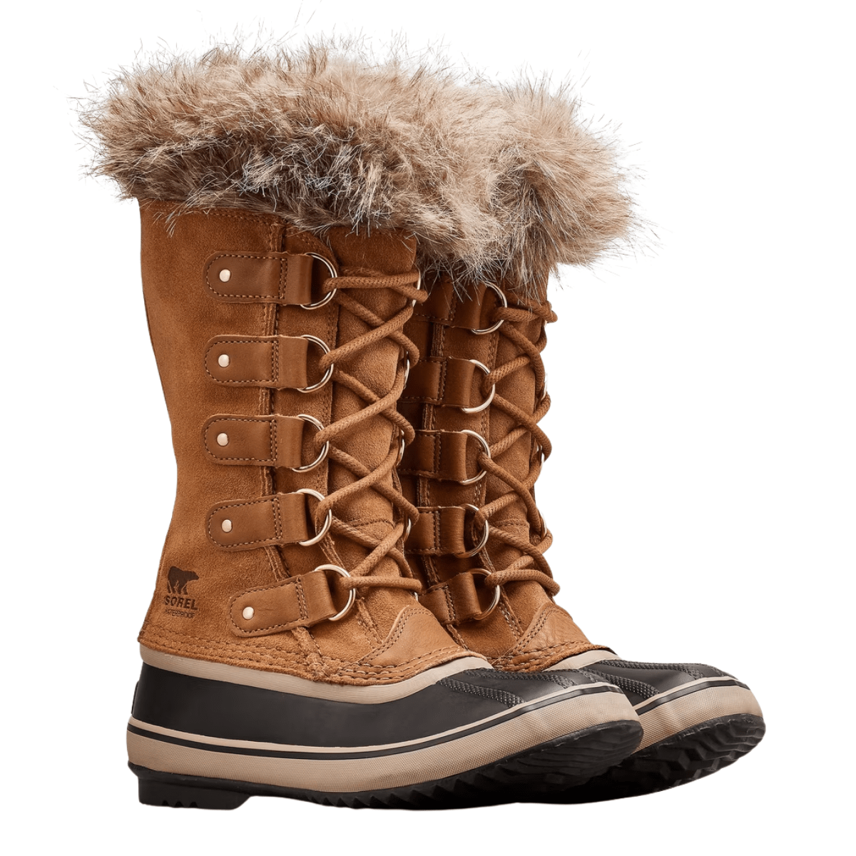 Sorel Women's Joan of Arctic Waterproof Boot in Camel Brown/Black