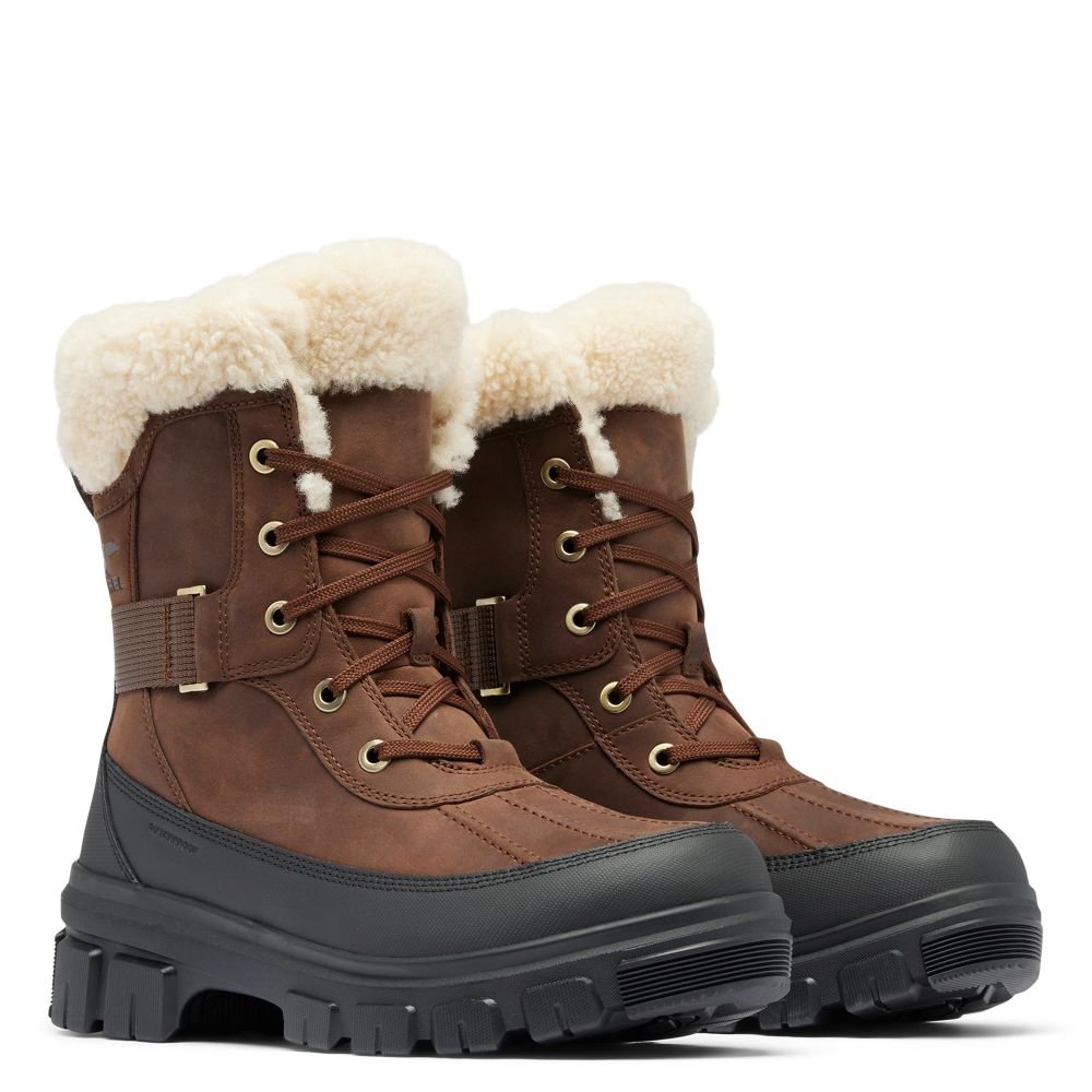 Sorel Women's Tivoli V Parc Waterproof Boot in Tobacco/Black - Getoutside Shoes