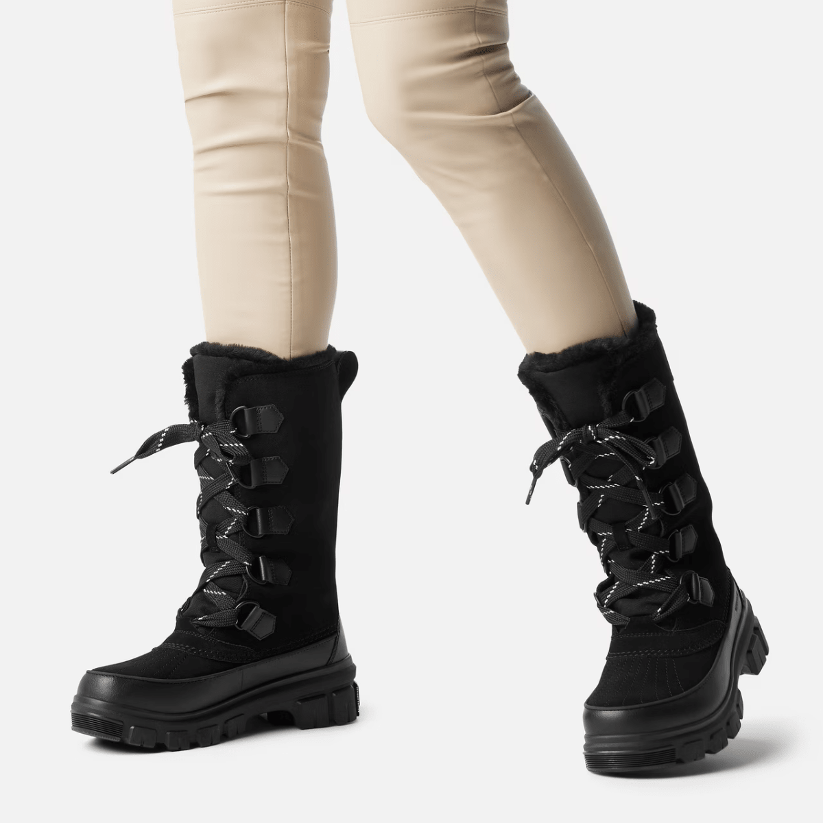 Sorel Women's Tivoli V Tall Waterproof Boot in Black/Natural - Getoutside Shoes
