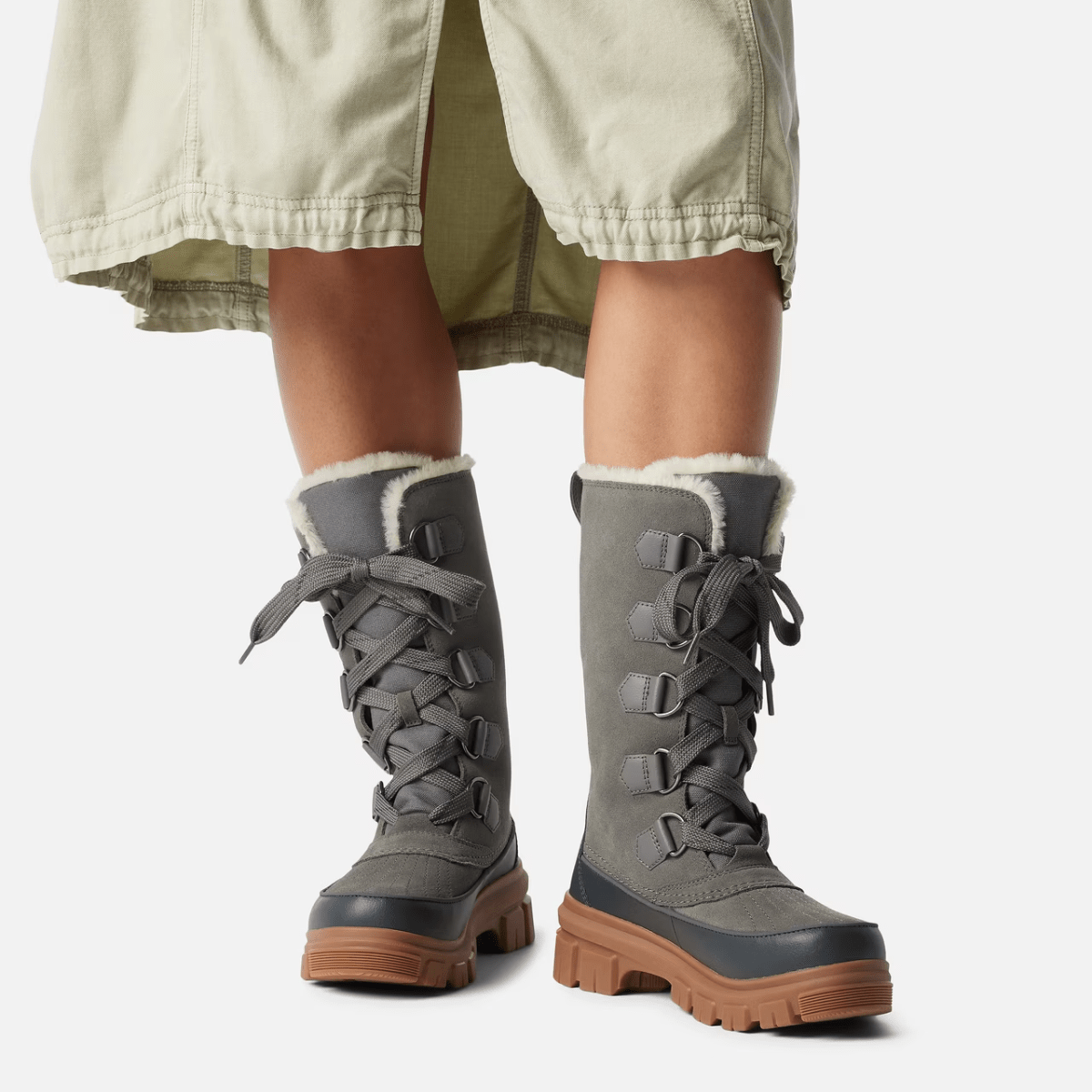 Sorel Women's Tivoli V Tall Waterproof Boot in Quarry/Grill - Getoutside Shoes