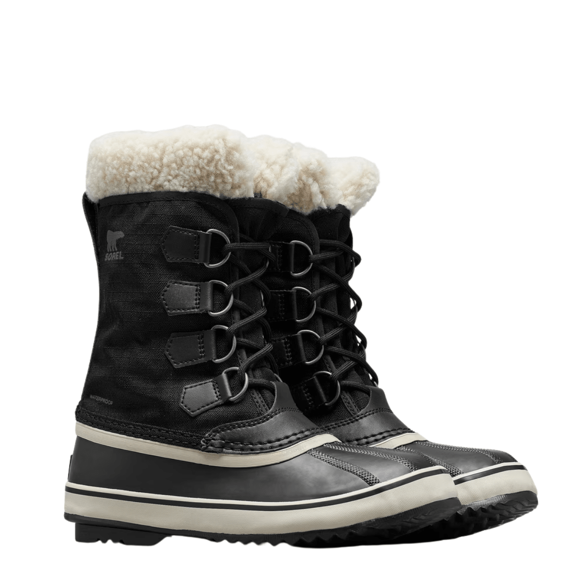 Sorel Women's Winter Carnival Waterproof Boot in Black/Stone - Getoutside Shoes