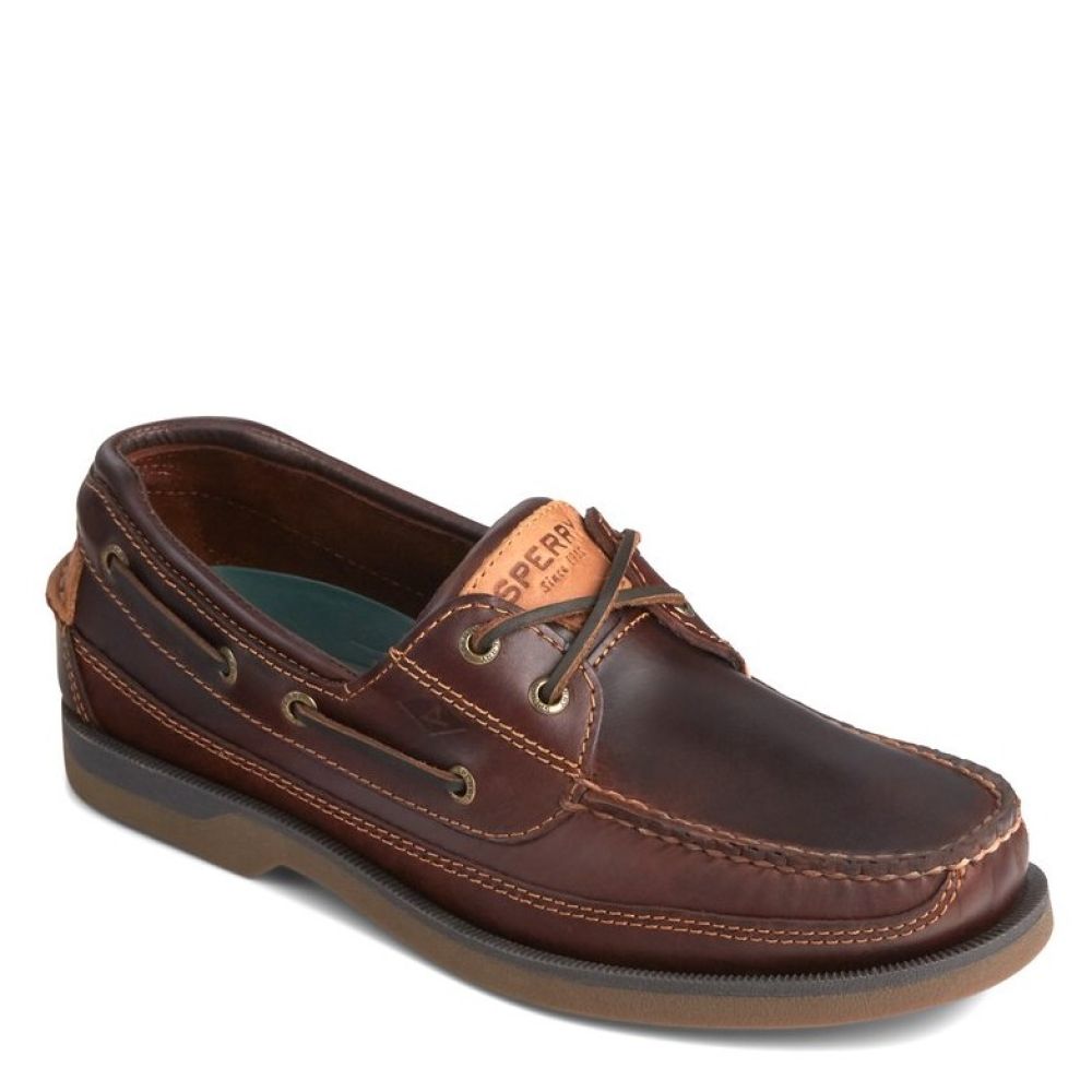 Sperry Men's Mako Canoe Moc Boat Shoe in Amaretto