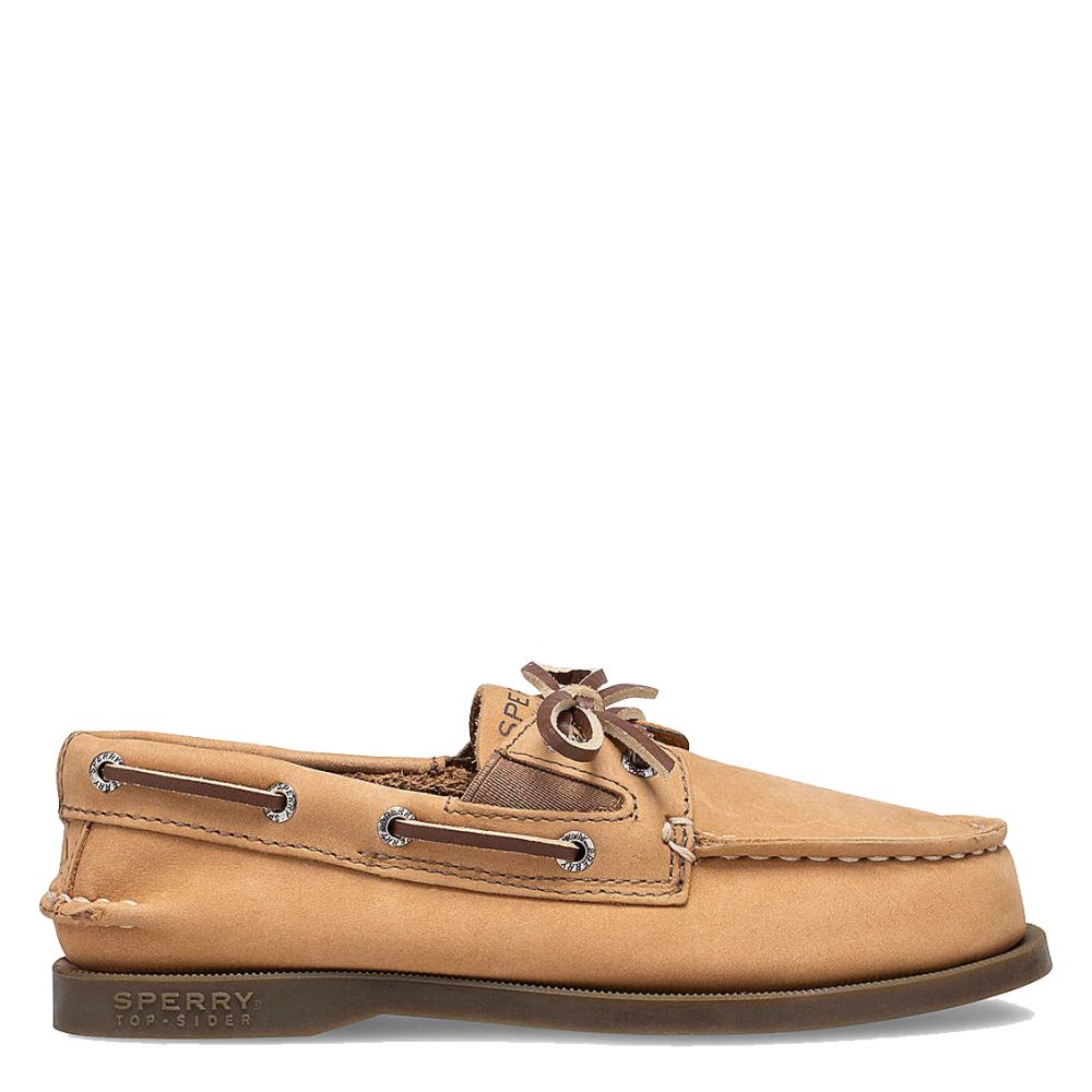 Sperry Youth Authentic Original Slip-On Boat Shoe in Sahara