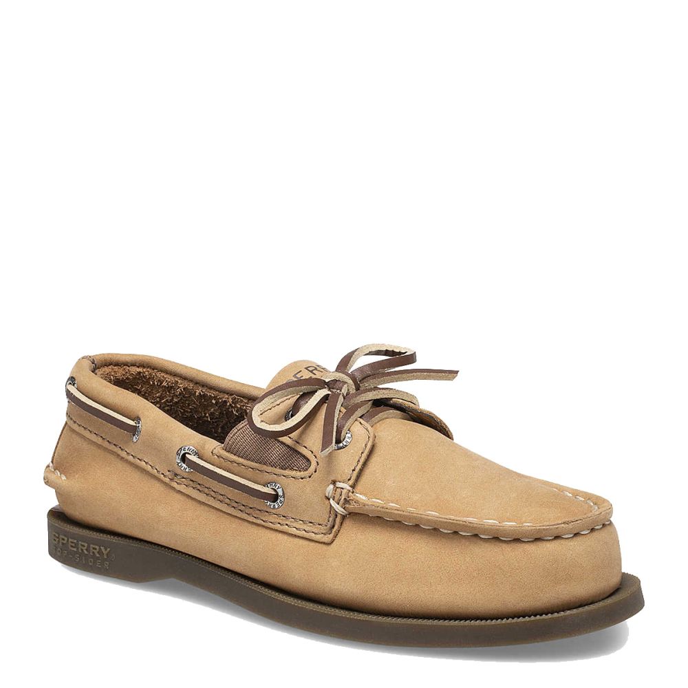 Sperry Youth Authentic Original Slip-On Boat Shoe in Sahara