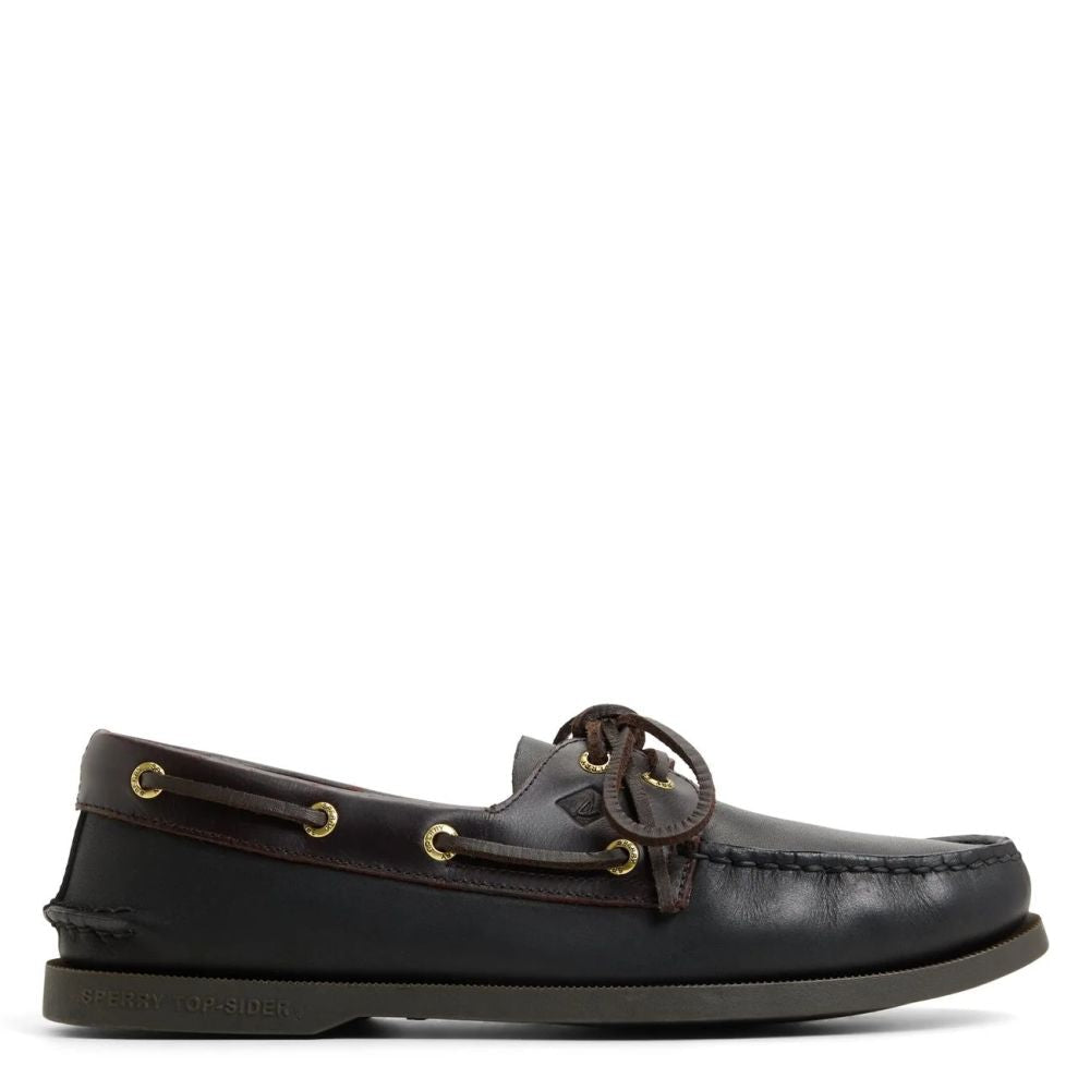 Sperry Men's Authentic Original 2 Eye Boat Shoe in Black - Getoutside Shoes