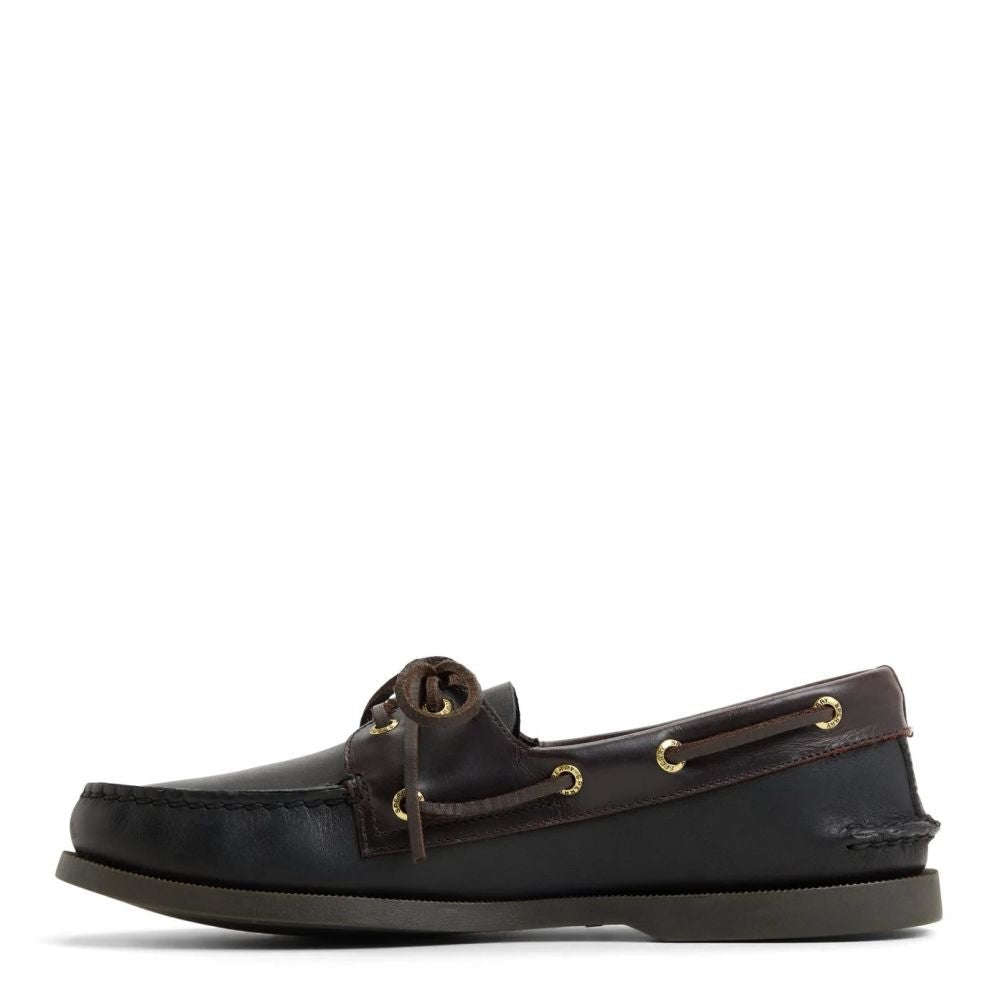 Sperry Men's Authentic Original 2 Eye Boat Shoe in Black - Getoutside Shoes