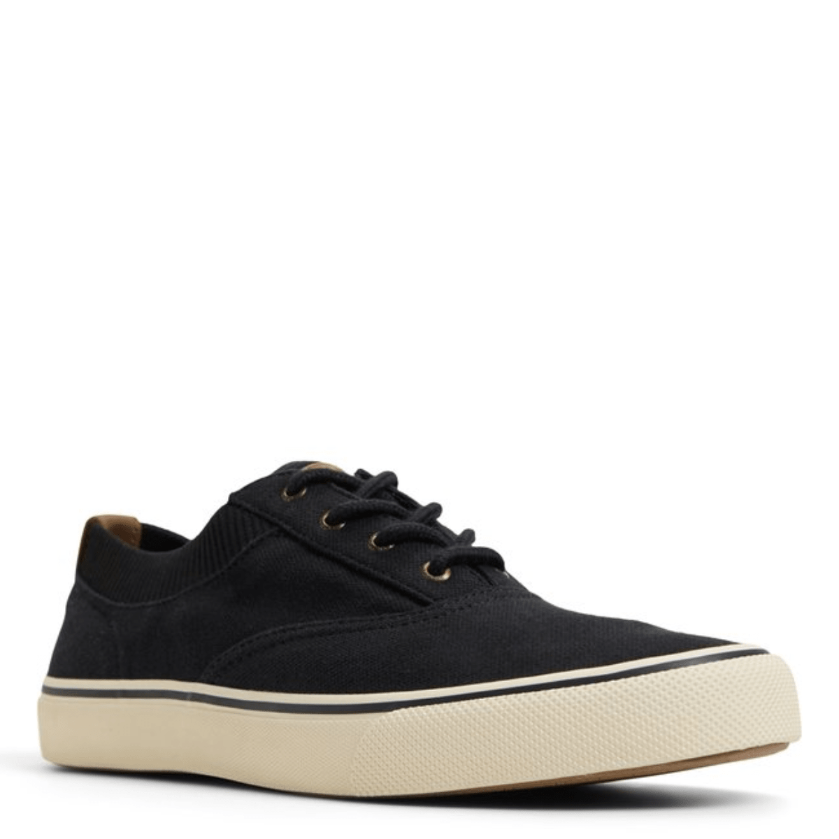 Sperry Men's Striper II Knit Sneaker in Black - Getoutside Shoes