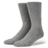 Stance Icon Crew Socks 3 Pack in Grey Heather - Getoutside Shoes