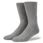 Stance Icon Crew Socks 3 Pack in Grey Heather - Getoutside Shoes