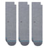 Stance Icon Crew Socks 3 Pack in Grey Heather - Getoutside Shoes