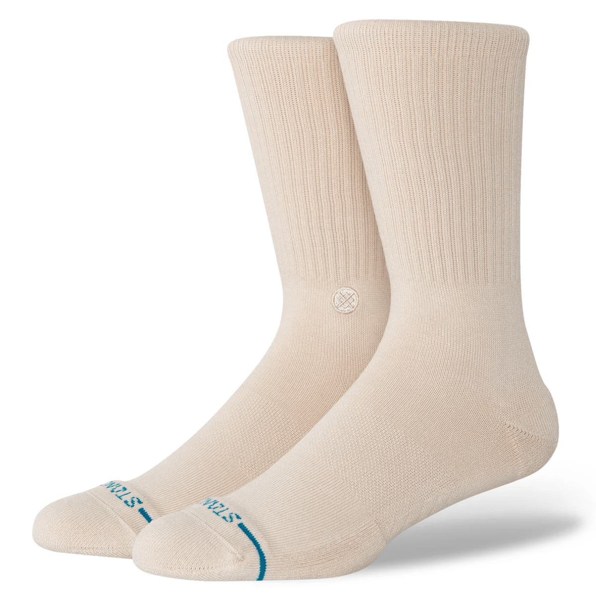 Stance Icon Crew Socks in Oatmeal - Getoutside Shoes