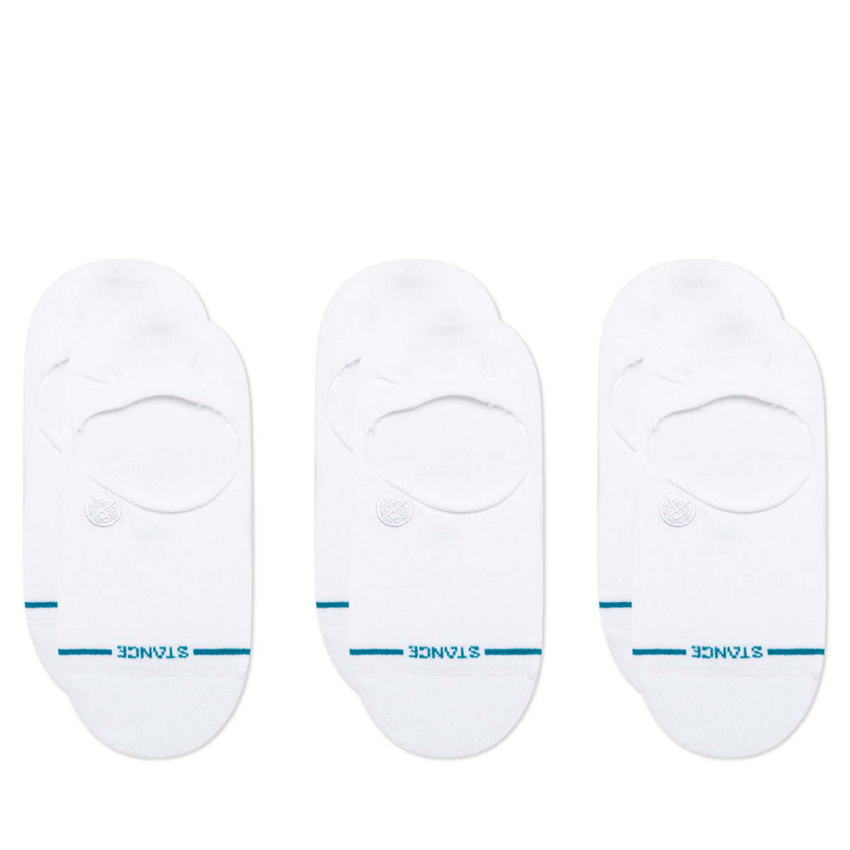 Stance Icon No Show Socks 3 Pack in White - Getoutside Shoes