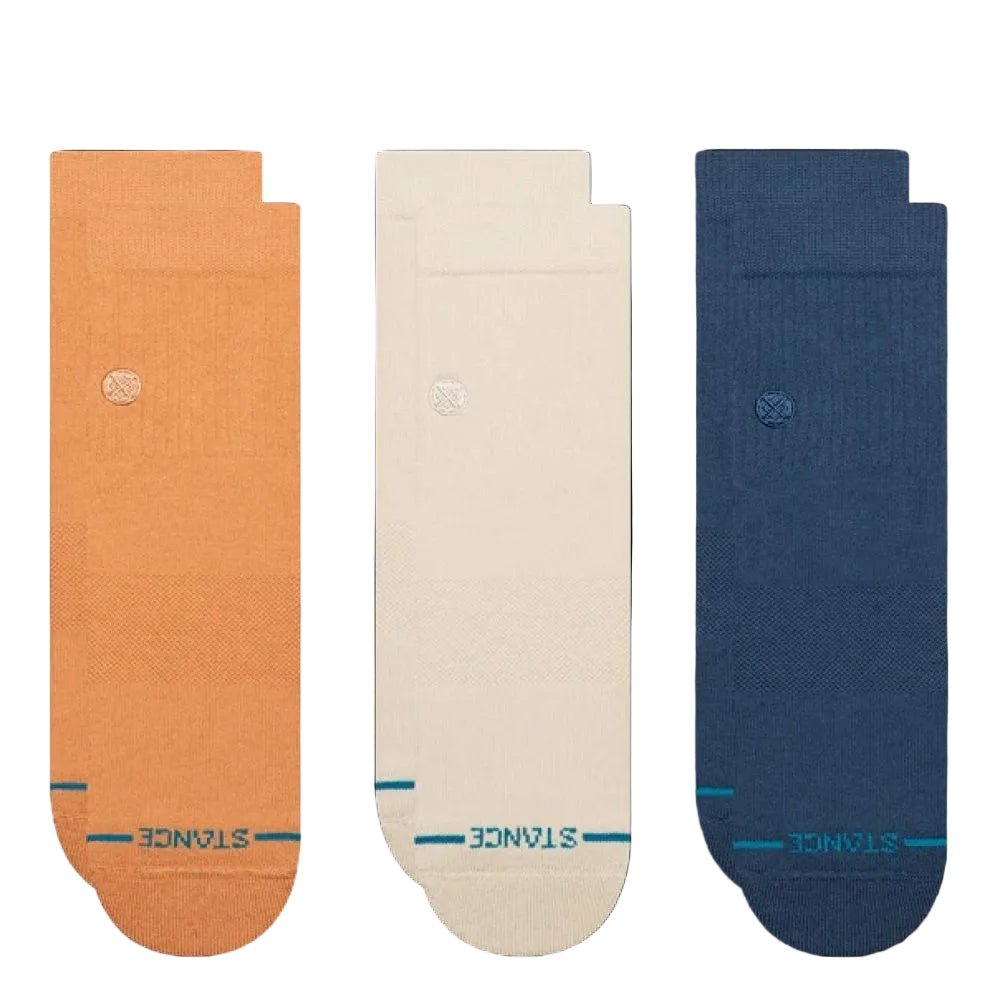 Stance Icon Quarter Sock 3 Pack in Mango - Getoutside Shoes