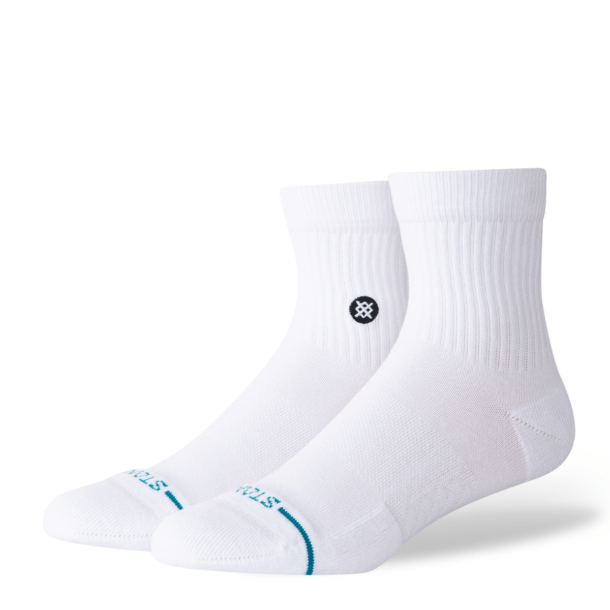 Stance Icon Quarter Socks 3 Pack in White - Getoutside Shoes