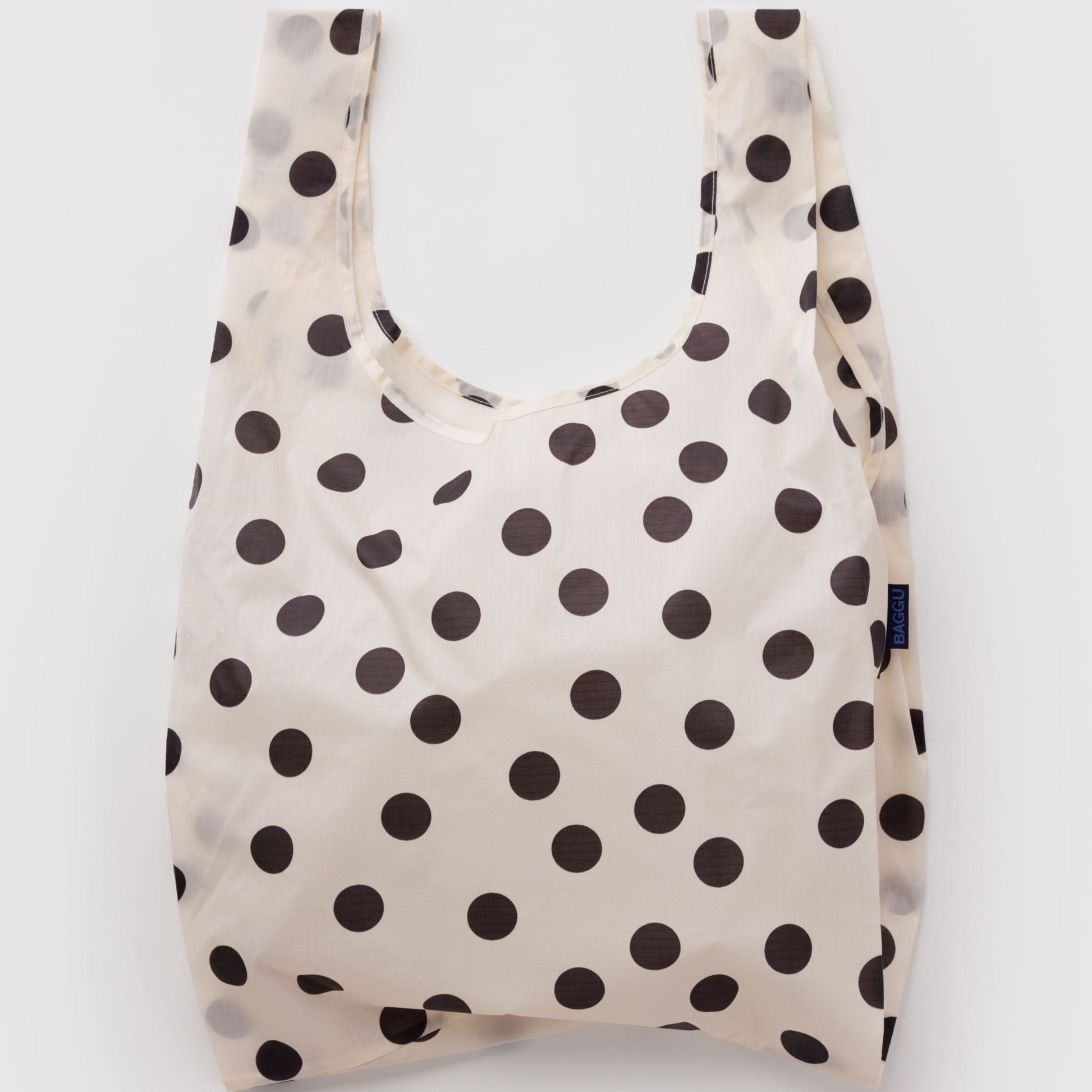 Baggu Standard Bag in Cream And Black Polka Dot