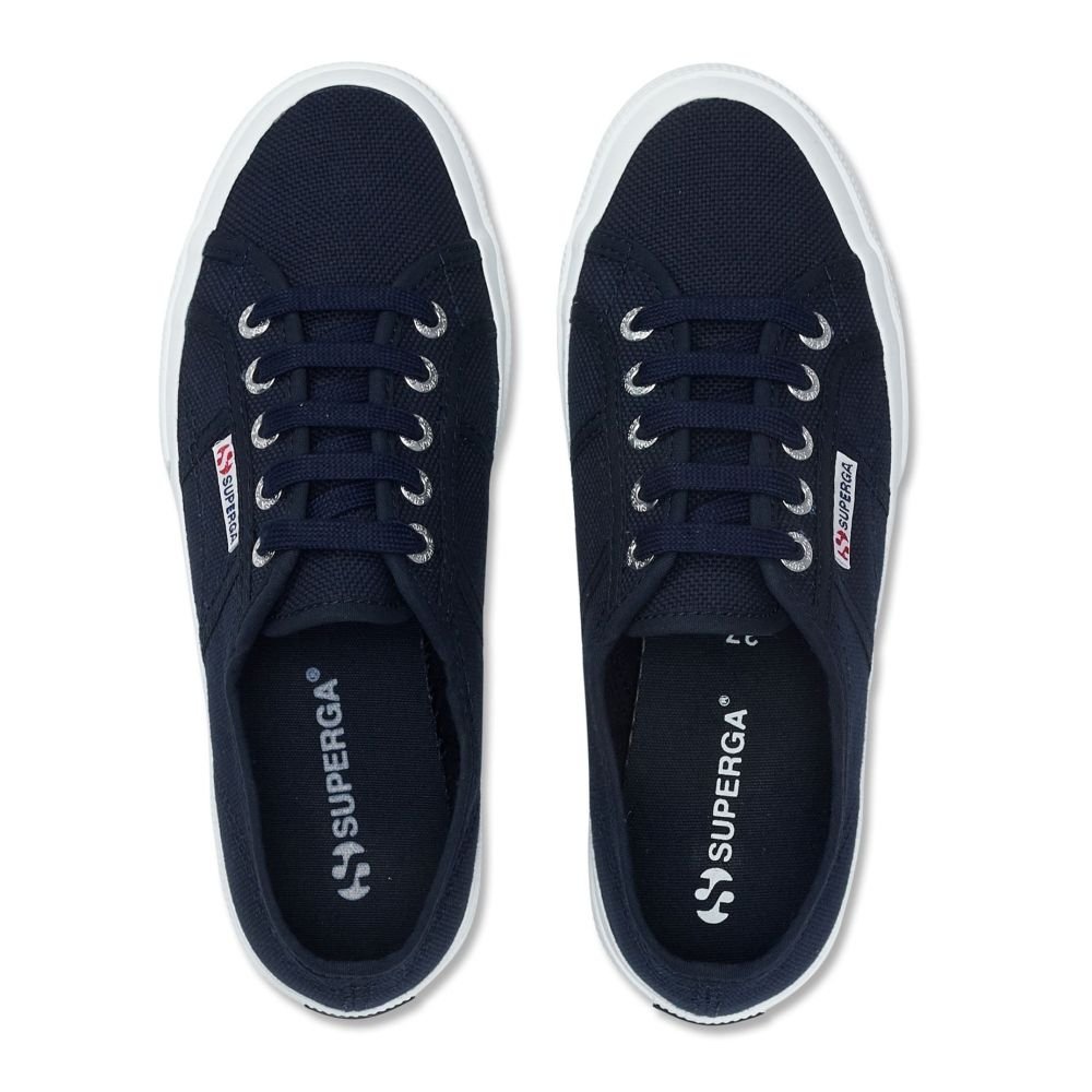 Superga Women's 2750 Cotu Classic in Navy/White - Getoutside Shoes
